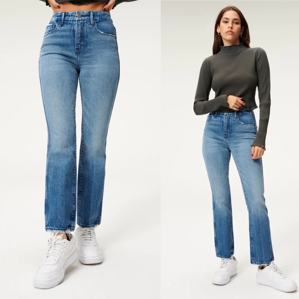 Good American Good Curve Straight Jeans